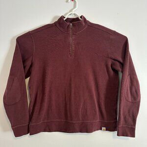 Carhartt Turtleneck Sweatshirt Mens XL Burgundy Relaxed Fit Long Sleeve